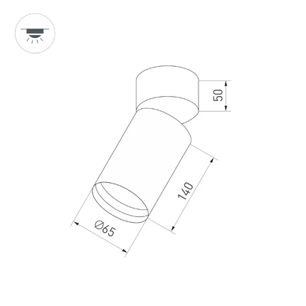 Спот SP-POLO-SURFACE-FLAP-R65-8W Arlight 027534