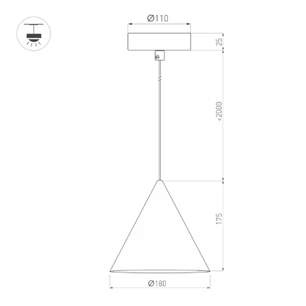 Подвесной светильник SP-MAKOTO-R180-10W Arlight 057205