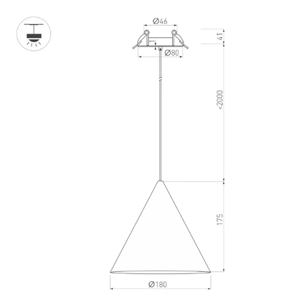 Подвесной светильник SP-MAKOTO-R180-10W Arlight 057205