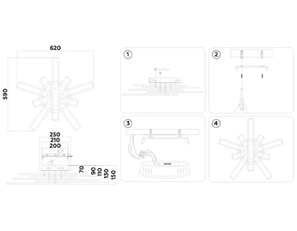 Потолочная люстра Ambrella light ORIGINAL FA8906