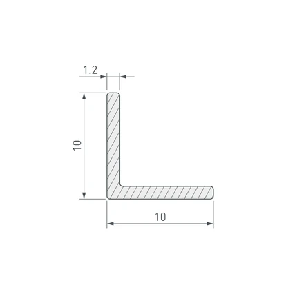 Уголок ARH-W10x10x1,2-3000 WHITE Arlight 063305
