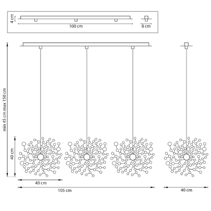 Подвесная люстра Lightstar EXTRA L3PL721134