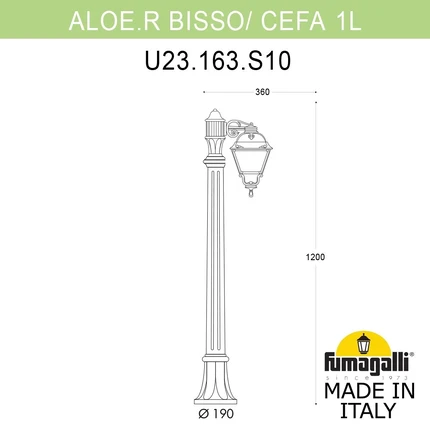 Ландшафтный светильник Fumagalli CEFA U23.163.S10.BXE27