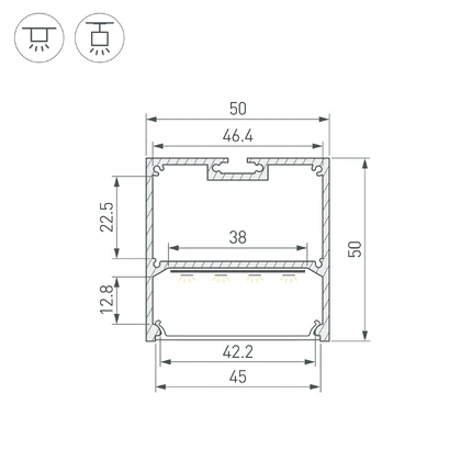 Профиль SL-LINE-5050-2000 BLACK Arlight 059808