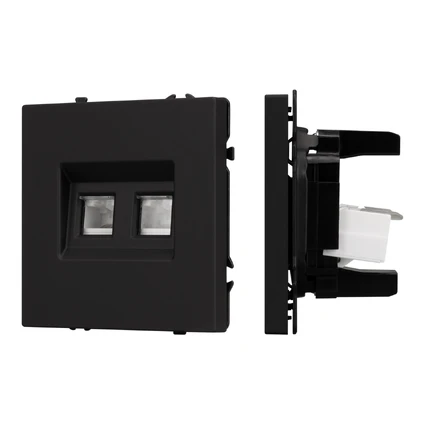 Розетка телефонная RJ-11 SCT-NOBE-MTL2-SFPL-BK Arlight 054309