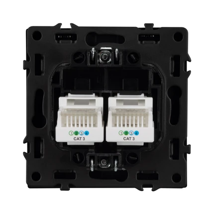 Розетка телефонная RJ-11 SCT-NOBE-MTL2-SFPL-BK Arlight 054309