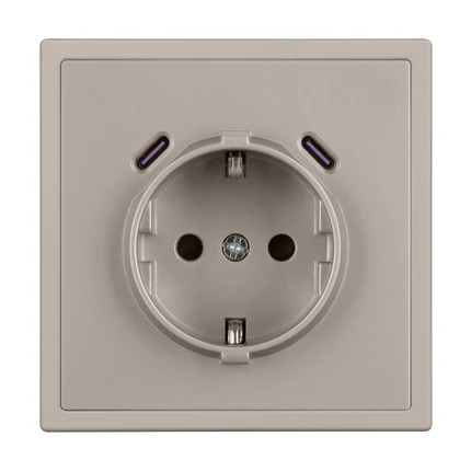 Розетка с/з со шторками + USB NOBE SCT-MUCC-SFPL-CA Arlight 061814(1)