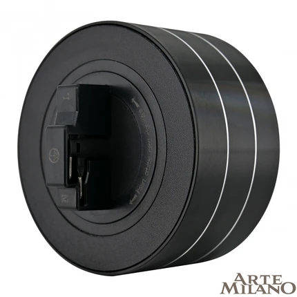 Розетка трековая Arte Milano 380011TS/ES Black