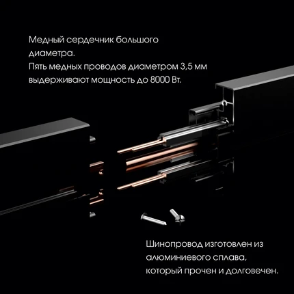 Розетка трековая Arte Milano 380011TS/ES Black