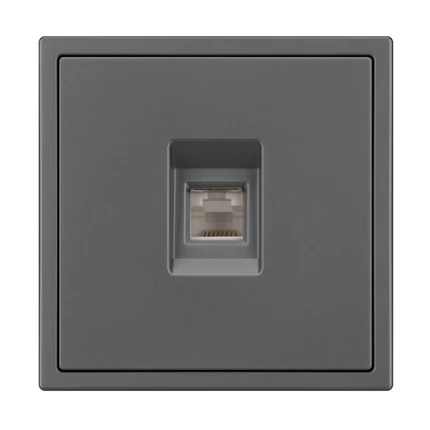 Розетка телефонная RJ-11 NOBE SCT-MTL1-SFPL-GR Arlight 054303(1)