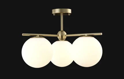 Люстра на штанге Crystal Lux FELIZ SP-PL3 BRONZE/WHITE