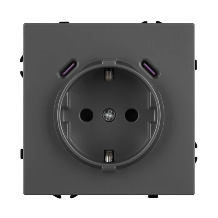 Розетка с/з со шторками + USB SCT-NOBE-MUCC-SFPL-GR Arlight 061816
