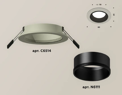 Точечный встраиваемый светильник Ambrella light TECHNO XC6514002