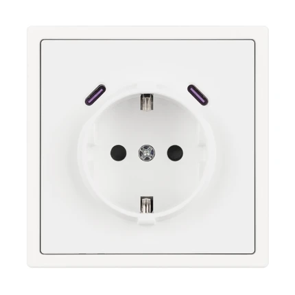 Розетка с/з со шторками + USB NOBE SCT-MUCC-SFPL-WH Arlight 061818(1)