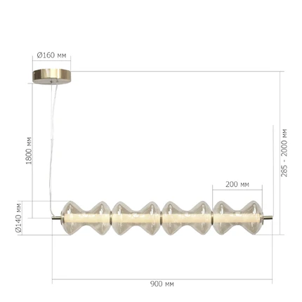Подвесной светильник St Luce SPINE SL6136.223.01