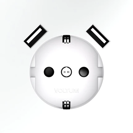 Розетка с/з со шторками + USB VOLTUM S70 VLS040402