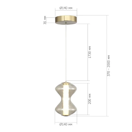 Подвесной светильник St Luce SPINE SL6136.203.01