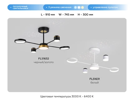 Потолочная люстра Ambrella light LINETECH FL51632