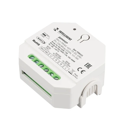 Диммер DALI-TRIAC-601-72-D2-DRI-PS-DIN 100-240V 150-360W 1x1,5A Arlight 050433
