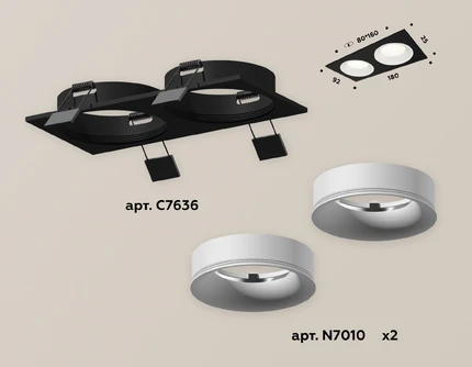 Точечный встраиваемый светильник Ambrella light TECHNO XC7636001