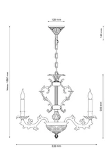 Фото подвесные люстры FIRENZE 1781.15.3 antique gold