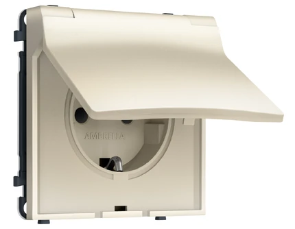 Розетка с/з со шторками и крышкой IP44 Ambrella Volt SIGMA MS548010