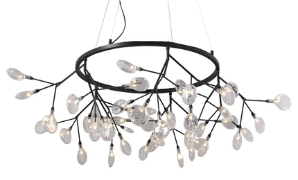 Подвесная люстра Crystal Lux EVITA EVITA SP45 D BLACK/TRANSPARENT