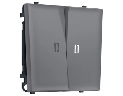Выключатель двухклавишный с подсветкой Ambrella Volt SIGMA MS864015