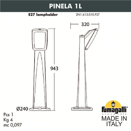 Ландшафтный светильник Fumagalli PINELA 1L 2N1.613.010.LYF1R