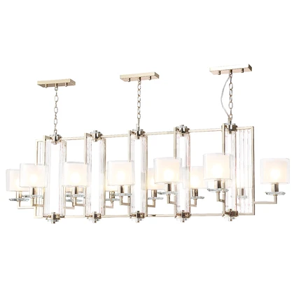 Подвесная люстра Crystal Lux NICOLAS SP12 L1600 GOLD/WHITE