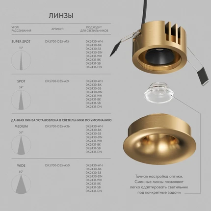 Точечный встраиваемый светильник Denkirs SHINE GLOW DK2430-SB