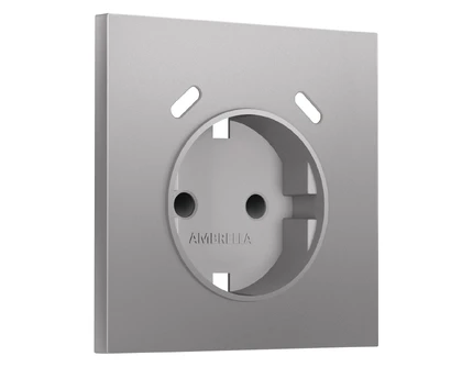 Лицевая панель для розетки с/з со шторками + USB Ambrella Volt SIGMA SP5105