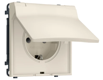 Розетка с/з со шторками и крышкой IP44 Ambrella Volt SIGMA MS328010