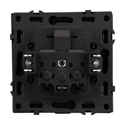 Розетка с/з со шторками и крышкой NOBE SCT-MCP-SFPL-BK Arlight 054281(1)