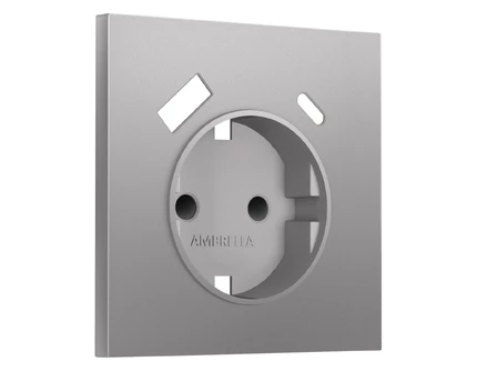 Лицевая панель для розетки с/з со шторками + USB Ambrella Volt SIGMA SP5100