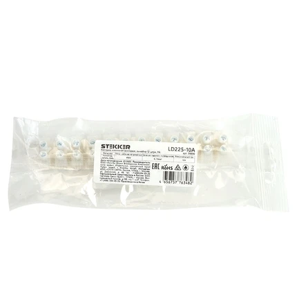 Колодка клеммная винтовая (12шт) Stekker LD225-10A 39890