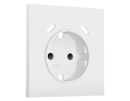 Лицевая панель для розетки с/з со шторками + USB Ambrella Volt SIGMA SP1305