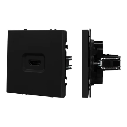 Розетка HDMI SCT-NOBE-MHD1-SFPL-BK Arlight 061841