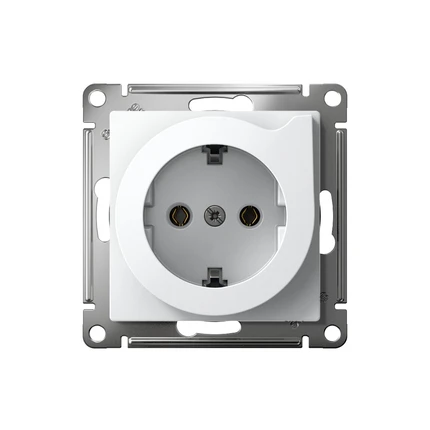 Розетка с/з со шторками Systeme Electric ATLASDESIGN ATN000147S