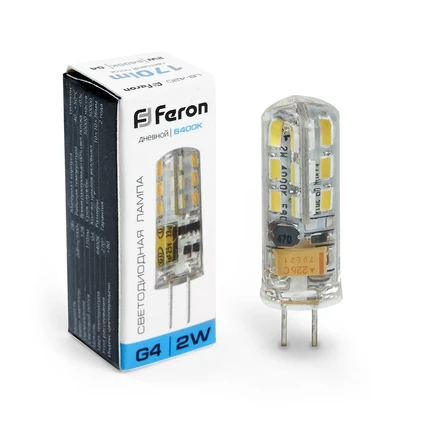 Светодиодная лампа Feron 2W 170Lm 6400K G4 25859