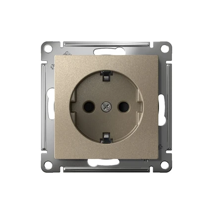 Розетка с/з со шторками Systeme Electric ATLASDESIGN ATN000545S