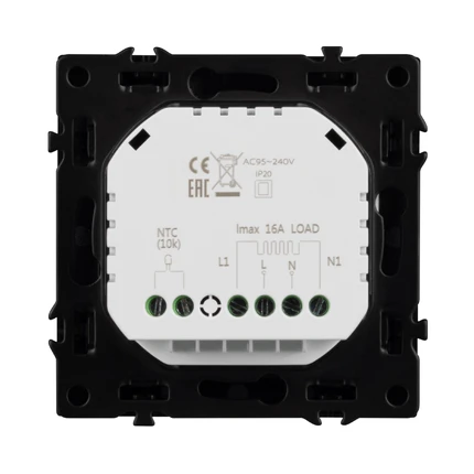 Терморегулятор сенсорный для тёплого пола SWT-MTE-PL-BK Arlight NOBE 058345(1)
