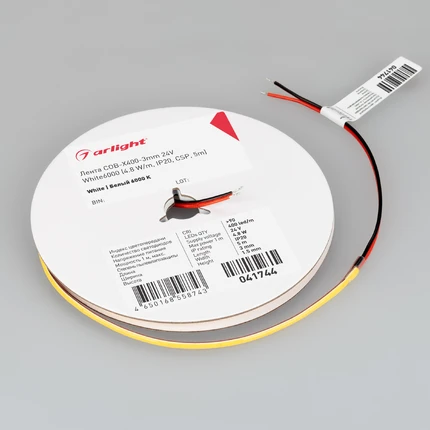 Светодиодная лента 24V 6000K 4,8W/m 5m Arlight 041744(1)