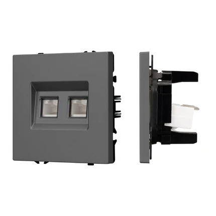 Розетка телефонная RJ-11 SCT-NOBE-MTL2-SFPL-GR Arlight 054311