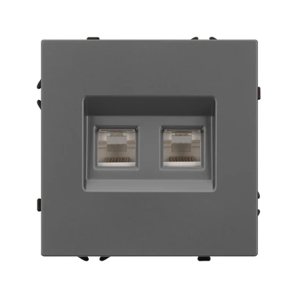 Розетка телефонная RJ-11 SCT-NOBE-MTL2-SFPL-GR Arlight 054311