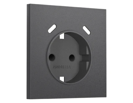 Лицевая панель для розетки с/з со шторками + USB Ambrella Volt SIGMA SP6605