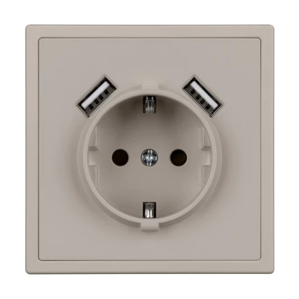 Розетка с/з со шторками + USB NOBE SCT-MUAA-SFPL-CA Arlight 059442(1)