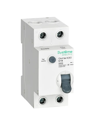 Выключатель автоматический дифференциального тока Systeme Electric CITY9 SET C9D61616
