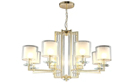 Подвесная люстра Crystal Lux NICOLAS NICOLAS SP-PL8 GOLD/WHITE
