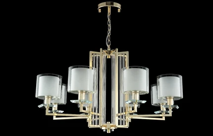 Подвесная люстра Crystal Lux NICOLAS NICOLAS SP-PL8 GOLD/WHITE